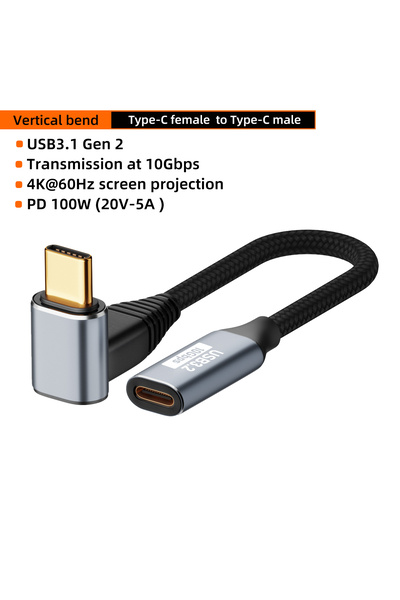 Choice كابل تمديد CM-CG LT 5A PD 100 واط 100 واط USB C 3.1 Gen2 10Gbps من الن...