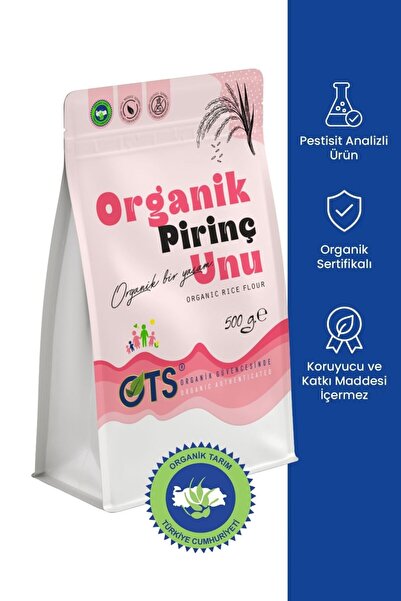 OTS Organik Pirinç Unu 500 gr (Organik Sertifikalı, Pestisit Analizli)