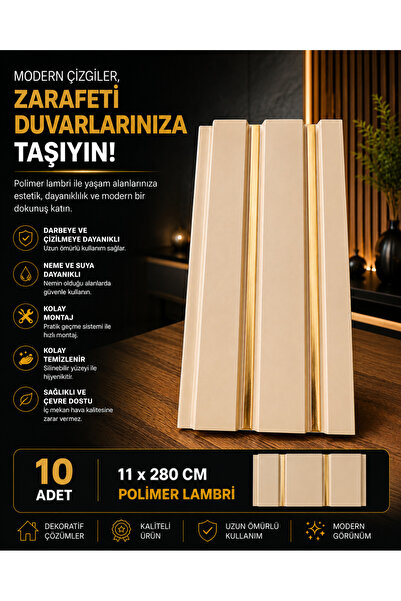 wood life Polimer Duvar Paneli ve Duvar Lambrisi ve Vestiyer Tv Ünistesi Deko...