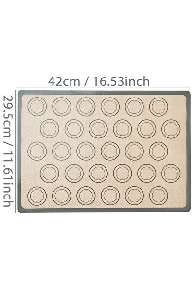 Choice Grey 42x29.5cm 1PC Silicone Baking Mat for Oven, Reusable Non Stick He...