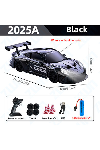 choice2 2025A Black ZWN1/24 RC Car 2.4G High Speed Drift 4WD Remote Control C...