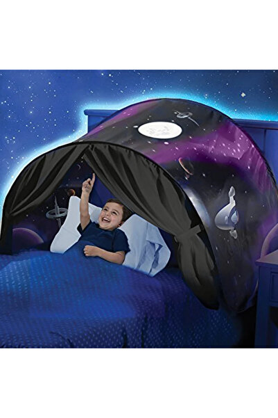 Choice Space no light Funy Dream Tent with light for Kids Bed with Storage Po...