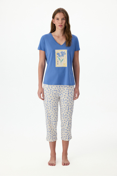 Penti Flower Time Short Sleeve Capri Pajama Set