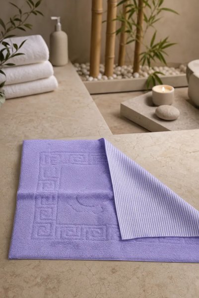 Coton Delux 45X65 cm Welsoft Non-Slip Bath Mat |   Soft Texture, Water Absorbent, Non-Slip Sole