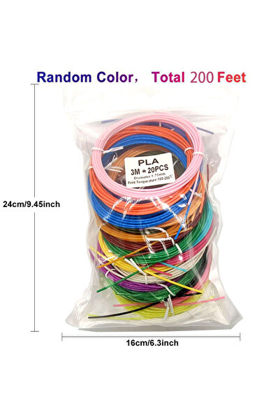 Choice1 PLA-3M-20PCS 3D Printing Pen 3D PLA Filament 1.75mm 32-Colors With Va...