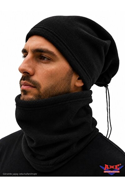 AXE SPORTSWEAR Set of 2 Drawstring Thermal Fleece Neck Collar that Can Become...
