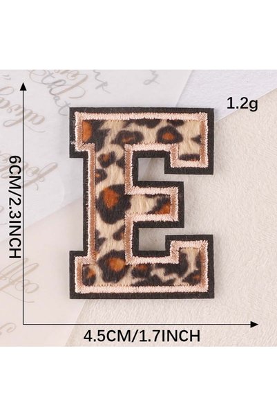 Choice E A~Z English Alphabet Letters Badge Patches,Leopard Print Applique Em...