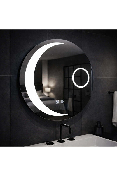 OEM Oglinda LED Rotunda, 70cm, Orbis Touch, Sistem Dezaburire, Dimabila