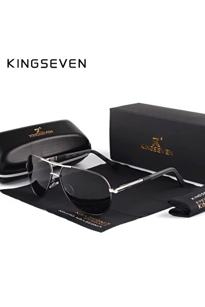 choice2 نظارة شمسية كلاسيكية للرجال من ماركة KINGSEVEN باللون الرمادي الداكن،...