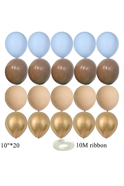Choice 10inch 20pcs 7FER 15/20PCS 10inch Retro Blue Series Balloon Sets for B...