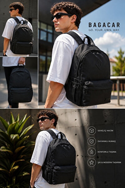 Bagacar Rucsac unisex negru zilnic pentru școală Excaption 130