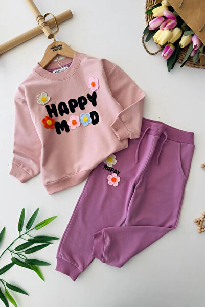 Minigimin Cicileri My Little One's Cicileri Happy Mood Floral Knit Detailed G...