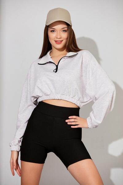 ALEXANDERGARDI Zippered Crop Sweatshirt (B22-11000)