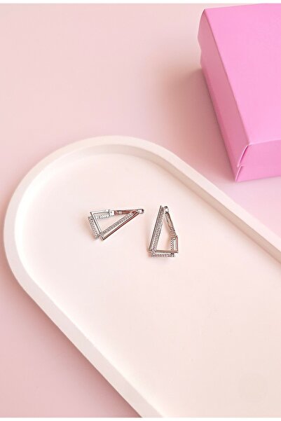 MİLUNXTE Xuping Earrings Vip Non Tarnish Stainless Silver Color Steel Triangl...