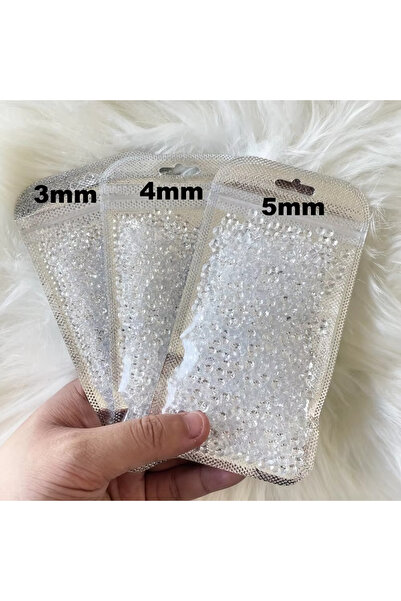 Choice Mix 3 packs 1500 Pcs/Pack Semi-circular Clear Bubble Beads 3-5mm Merma...