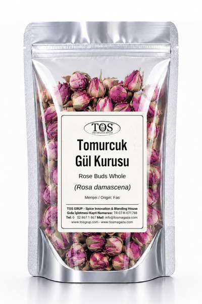 TOS The Organic Spices Tomurcuk Gül Kurusu 50 gr (1. KALİTE) Rosa Damascena /...