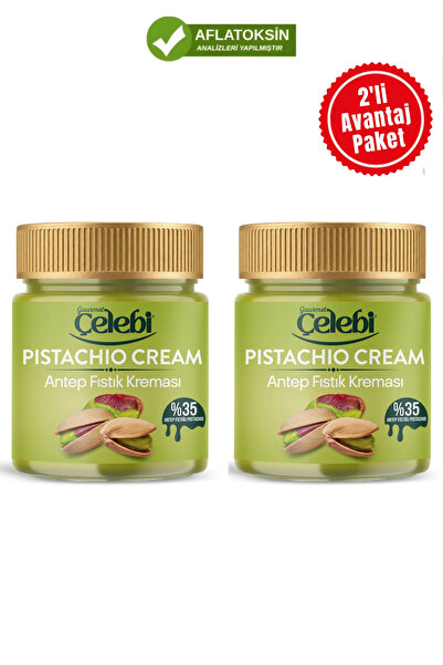 Gourmet Çelebi Antep Fıstık Kreması %35 200 Gr x 2 Adet - Antep Fıstığı Krema...