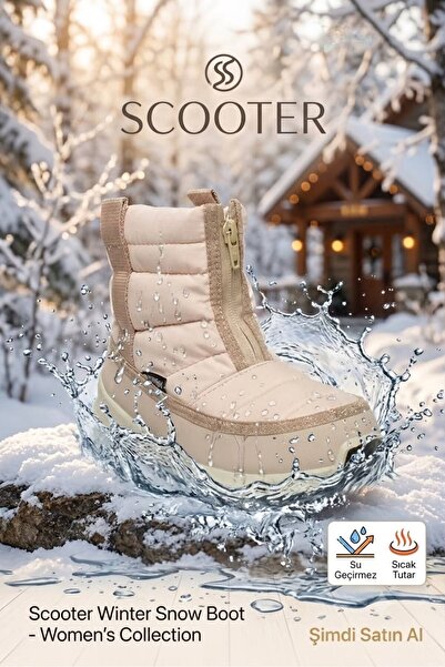 Scooter Women's Snow Boots Waterproof Zippered Comfortable and Flexible Comfo...