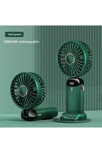 choice2 green Handheld Mini Fan Foldable Portable Neck Hanging Fans 5 Speed U...