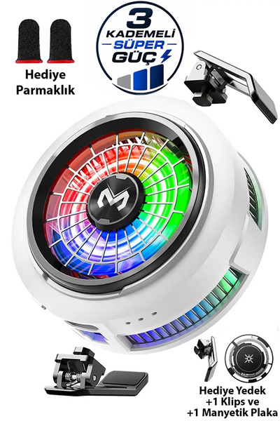 Memo CX20 iOS Android Soğutucu 20W Manyetik RGB Telefon Soğutucu –Anında Hızl...