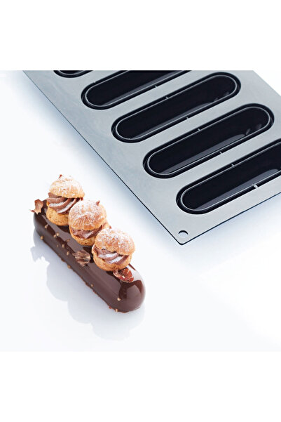 dinckitchen Martellato Silikon Ekler Kalıbı Eclair 17,5x30 cm Siyah