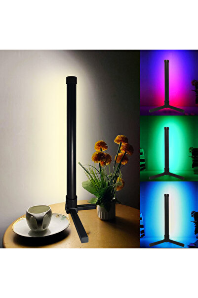 Choice1 مصباح أرضي LED أسود بطول 40 سم مع إضاءة RGB، مصباح زاوية ذكي وعصري مع...