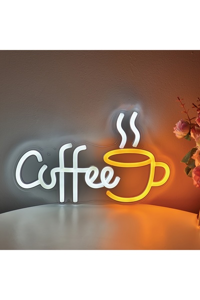 Choice coffee Coffee Neon Sign Love Letter with Cup LED Wall Neon Art Signboa...