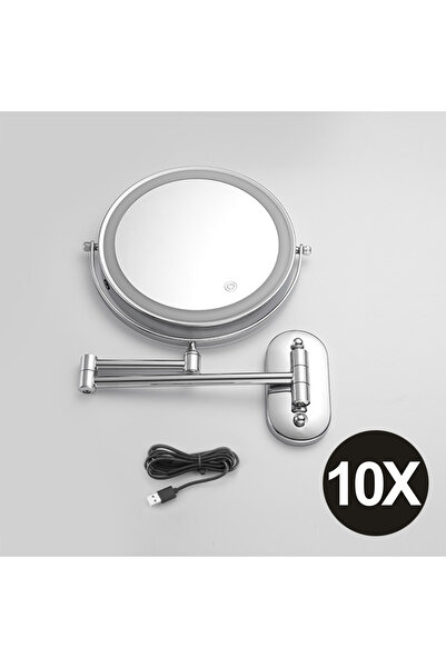 Choice4 8in Chrome USB 10X 8 inch Makeup Mirror Chrome 3x/5x/7x/10x Magnifyin...