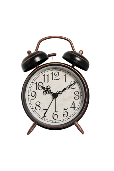 Choice Vintage black 1pc 4.5 inch Retro Electroplating Metal Alarm Clock, Lum...