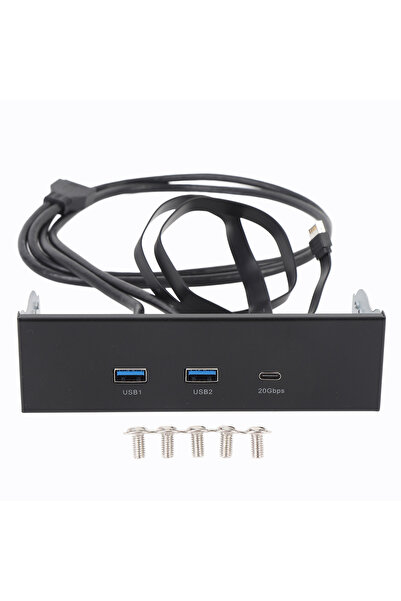 Choice black USB 3.2 Front Panel Hub GEN2x2 USB A TYPE C 3 Ports 5.25 Inch 19...