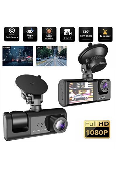 OEM Camera Auto de Bord cu 3 lentile, Dash Cam WiFi 1080P, DVR pentru Vehicul, Neagra, cu CARD SD 32 Gb