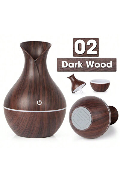 Choice deep wood grain 200ml Air Humidifier Essential Oil Diffuser USB Mist M...