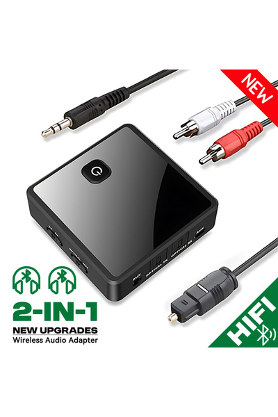 Choice Black Low Latency Bluetooth Audio Transmitter Receiver 3.5mm AUX Jack ...