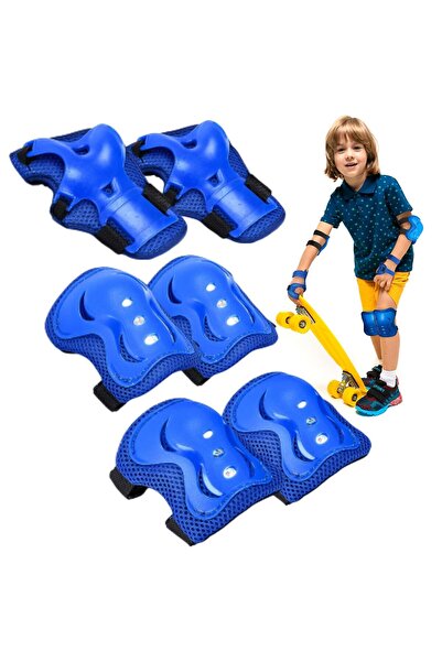 Choice Blue 6PCS Kids Protective Gear Set for 3-15 Years, Knee Elbow Pads & W...