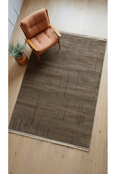 SULTAN HALI Vizon Rengi Lotus Bambu Model Altı Kaymaz Makine Dokuma Halı