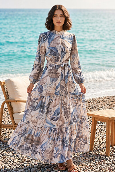 benguen Φόρεμα Τζέσικα με σχέδια, Χρώμα Πέτρας B601