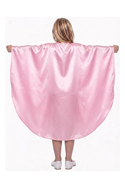 Kostüm Sarayı Oval Kesim Çocuk Gösteri Pelerini Pembe