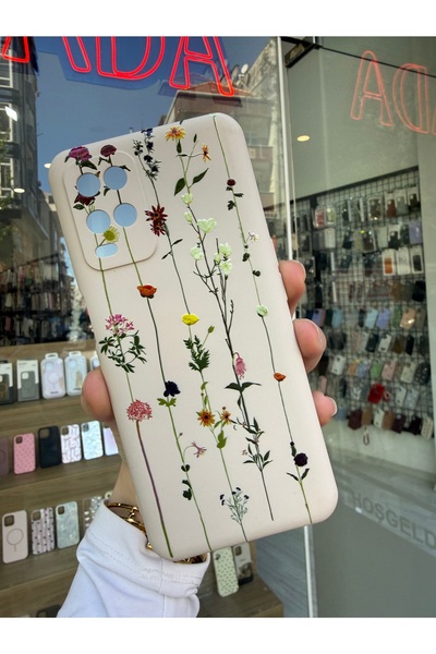 OVADA Oppo A54 Uyumlu Sarmaşık Ve Çiçek Desenli Silikon Telefon Kılıfı