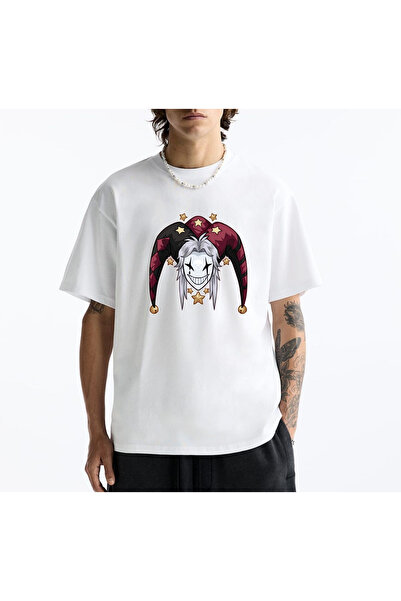 fame-stoned The Freak Circus - Μπλουζάκι Unisex με στάμπα Pierrot, 100% βαμβάκι