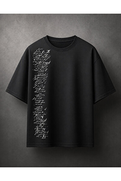 YOLO STREET Oversize Black T-Shirt Unisex Cotton Premium Printed Streetwear T...