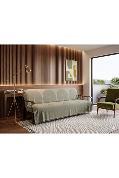 NEO-SOFT KOLTUK ÖRTÜSÜ 200*170 CM MODERN GEOMETRİ DESEN PAMUK-KETEN KARIŞIMI