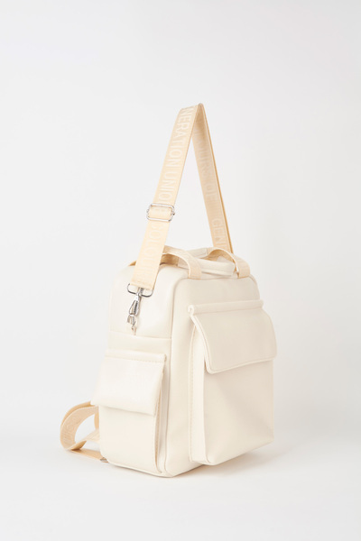 Vivaq Γυναικείο σακίδιο πλάτης Swan Cream με πολλές τσέπες, φερμουάρ και καπά...