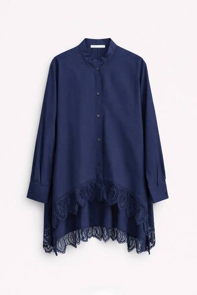 HANIQA Stylish Lace Detailed Women's Shirt