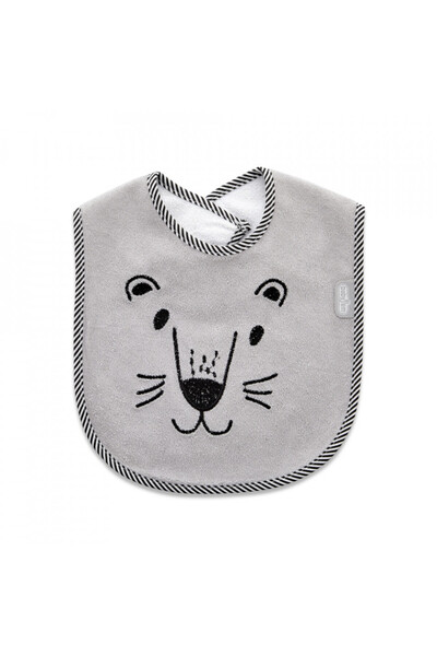 Babyjem Cute animals Cotton bib (Color: Gray)