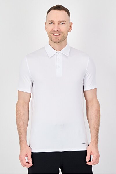 motion Men Sportswear Fit Short Sleeve Training Polo Shirt, White