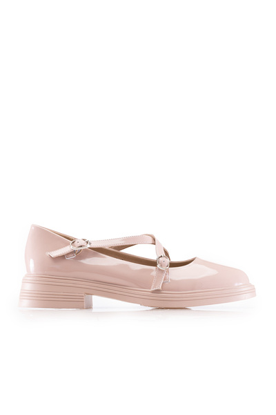 UrbanShoes Pantofi casual damă din piele naturală - 4418 Roz Pudră Lac