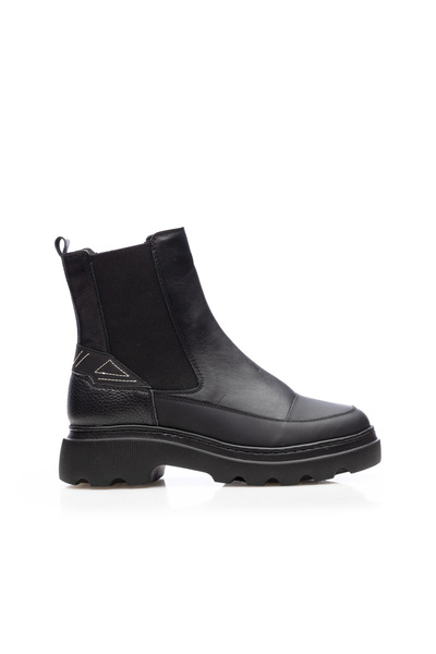 UrbanShoes Ghete damă din piele naturală, Leofex - 431 Negru Box