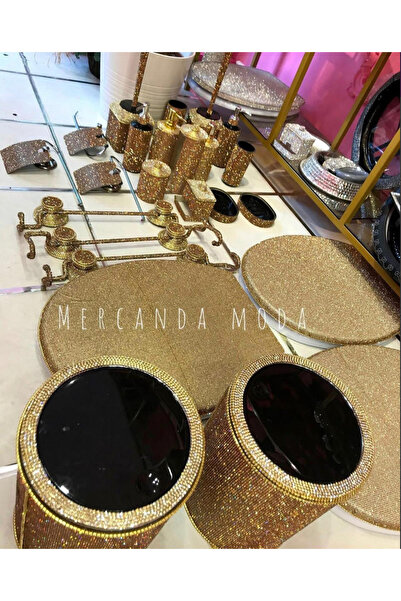 Mercandamoda Taşlı Banyo Set 5 Parça