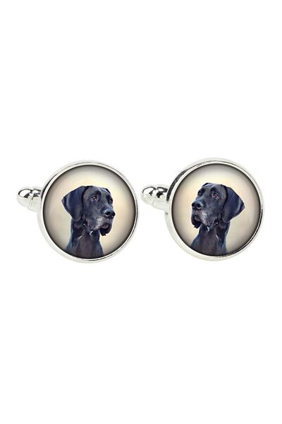 Art - Dog Great Dane - cufflinks, a shirt accessory, a shirt pendant from the...