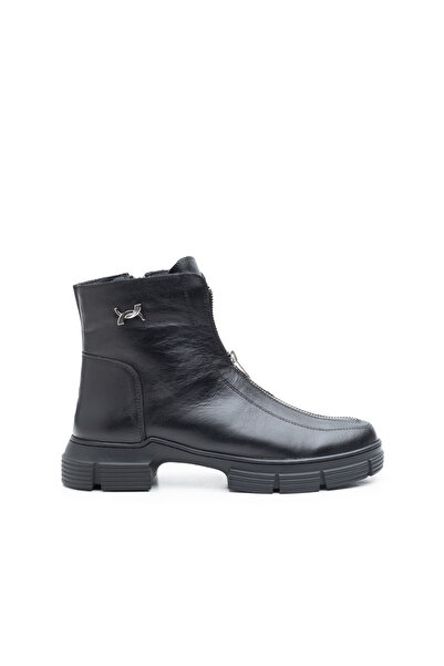 UrbanShoes Ghete dama din piele naturala, Leofex - 266 negru box